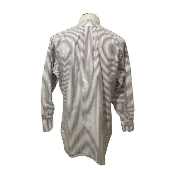 INDIVIDUALIZED SHIRTS Dress Shirt Purple White Contrast Eyelet Collar Size 16.5 - Picture 5 of 10